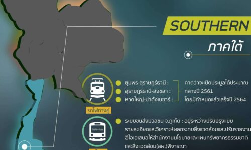 UpDate โครงการลงทุนด้านการคมนาคม ปี 2560 ในพื้นที่ภาคใต้