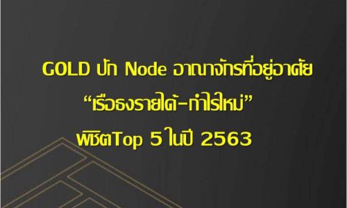 GOLD ปัก Node อาณาจักรที่อยู่อาศัย “เรือธงรายได้-กำไรใหม่” พิชิตTop 5 ในปี 2563