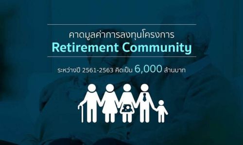 คาดลงทุนโครงการ Retirement Community ขนาดใหญ่ 3ปีมูลค่า 6,000 ลบ.