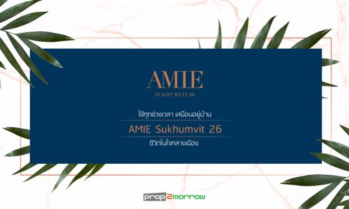 ใช้ทุกช่วงเวลา เสมือนอยู่บ้าน ที่ AMIE Sukhumvit 26 ชีวิตในใจกลางเมือง