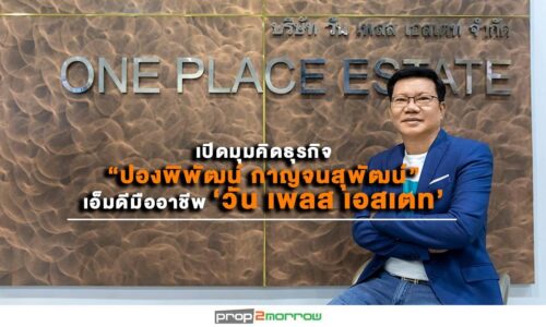 เปิดมุมคิดธุรกิจ “ปองพิพัฒน์ กาญจนสุพัฒน์” เอ็มดีมืออาชีพ ‘วัน เพลส เอสเตท’