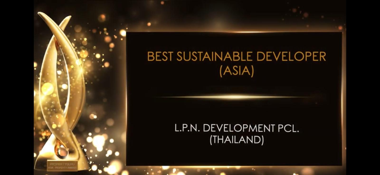 You are currently viewing LPN คว้ารางวัล “Best Sustainable Developer (Asia) 2020 ”