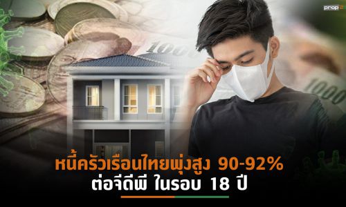 หนี้ครัวเรือนไตรมาส 1/2564 ทะลุระดับ 90% ต่อจีดีพี