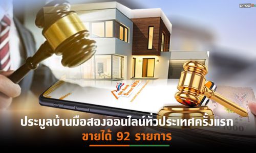 ธอส.ประเดิมยอดขายบ้านมือสอง งาน “3.3 Online Home Auction”  เพียง 1 ชั่วโมง ขายได้กว่า 103 ล้านบาท