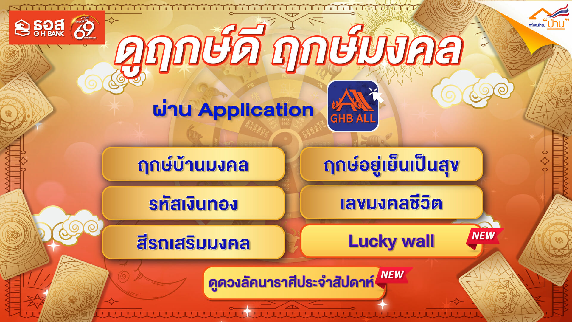 You are currently viewing ธอส. เอาใจสายมู เพิ่ม 2 บริการเสริมมงคล Phase 2 บน Application : GHB ALL 