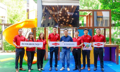 Dow – แสนสิริ ร่วมพัฒนาผลิตภัณฑ์รักษ์โลกครั้งแรกของอสังหาฯไทย  ใช้นวัตกรรม ECOGROUND™สร้างสนามเด็กเล่นสีเขียวสู่ผู้นำความยั่งยืนที่อยู่อาศัย