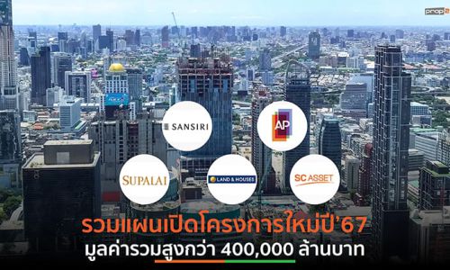 มัดรวม ไฮไลท์เด็ด!!! แผนเปิดโครงการใหม่ปี 2567 บริษัทอสังหาฯ